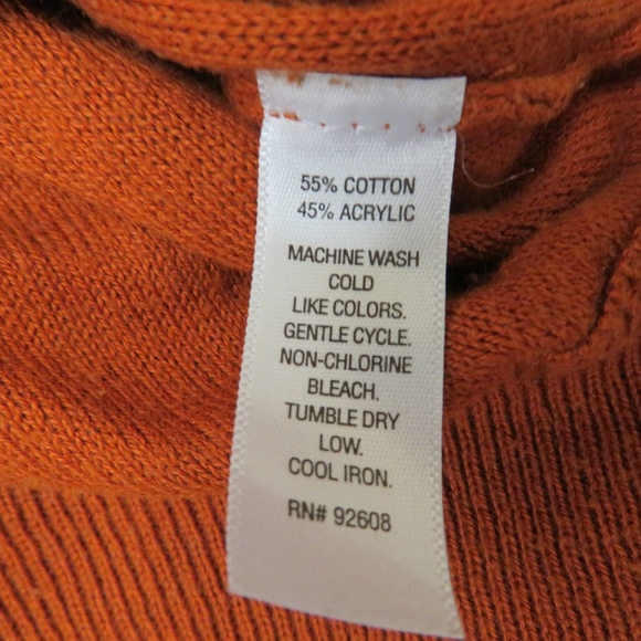 JW Style Sweater Womens Small Orange Pullover‎ - Picture 4 of 4